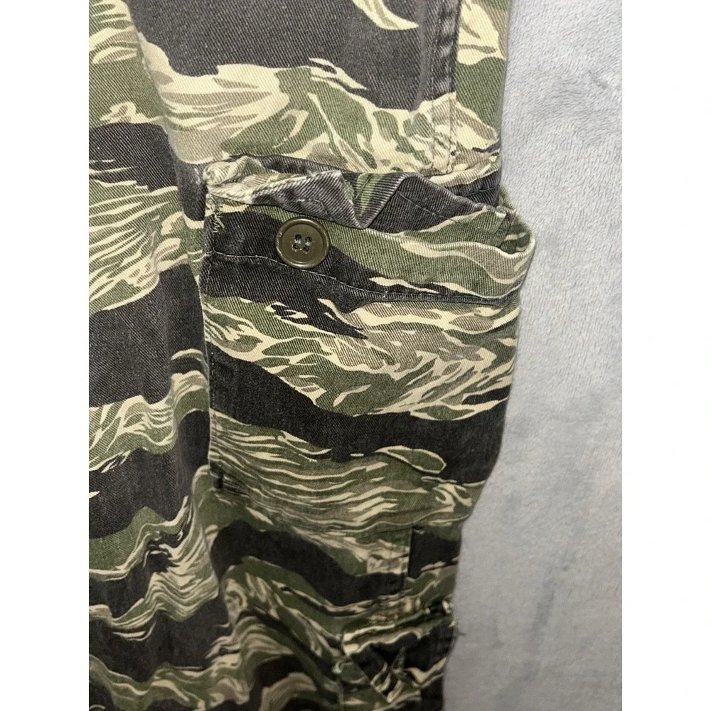 Vintage Tiger Stripe Combat Trousers Men Medium Camo Cargo Military Pants USA
